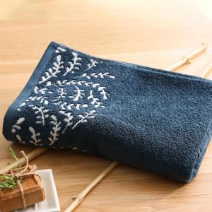 Serviette de toilette 50x100 bleu denim en coton 450 g/m²