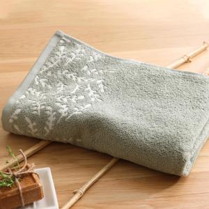 Serviette de toilette 50x100 vert en coton 450 g/m²