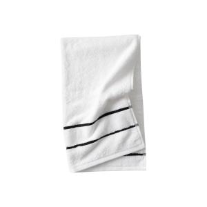 Serviette de toilette coton bouclette jacquard velours blan…