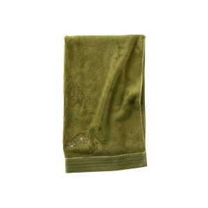 Serviette de toilette coton brodé bouclette jacquard vert 5…