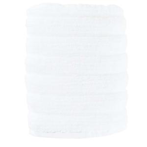 Serviette de toilette coton moelleux texturé uni blanc