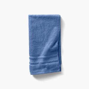 Serviette de toilette coton uni bouclette bleu 50 x 90 cm