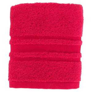 Serviette de toilette coton uni bouclette rouge 50 x 90 cm