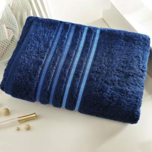 Serviette de toilette en acrylique bleu marine 50x100