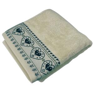 Serviette de toilette en coton 450 g/m² blanc ivoire 50x100