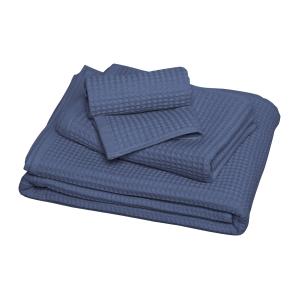 Serviette de toilette en coton BIO 30x30 cm lot de 3 Bleu i…
