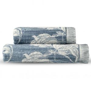 Serviette de toilette en Coton bleu 50x100 cm