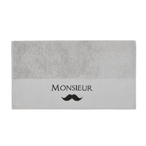 Serviette de toilette en coton Gris Cendré 50x100 cm