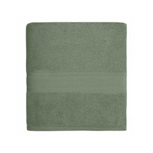 Serviette de toilette unie en coton vert 50x100