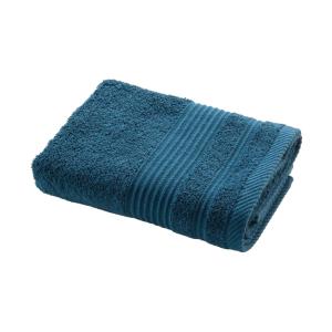 Serviette de toilette unie éponge 500 g/m² bleu marine  50x…