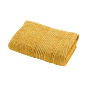 Serviette de toilette unie éponge 500 g/m² jaune 50x90 cm