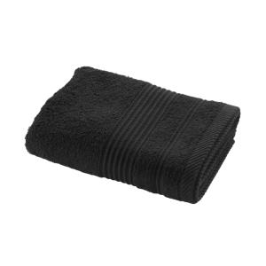 Serviette de toilette unie éponge 500 g/m² noir 50x90 cm