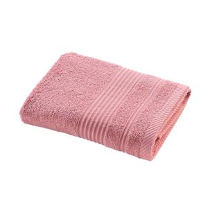 Serviette de toilette unie éponge 500 g/m² rose 50x90 cm