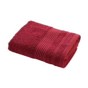 Serviette de toilette unie éponge 500 g/m² rouge  50x90 cm