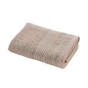 Serviette de toilette unie éponge 500 g/m² taupe 50x90 cm