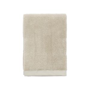 Serviette en coton bio beige 70x140 cm