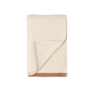 Serviette en coton marron caramel