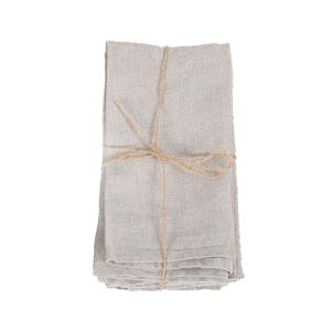 Serviette en lin beige lot de 4