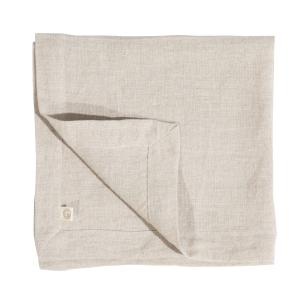 Serviette en lin lavé beige foncé 45x45