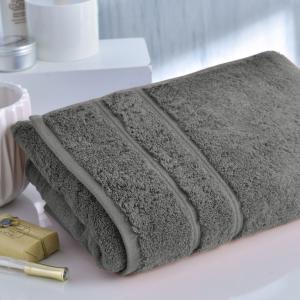 Serviette invité en coton gris granit 30x50