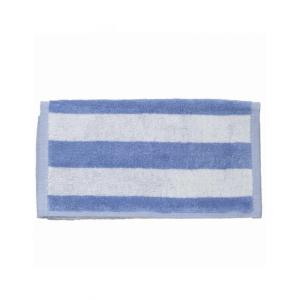 Serviette invité fantaisie en 100% coton bleu 30x50