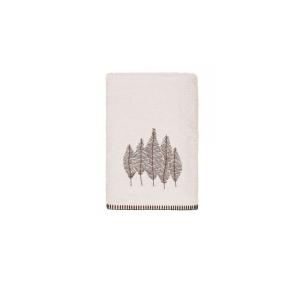 Serviette invité fantaisie en cot bio beige 30x50