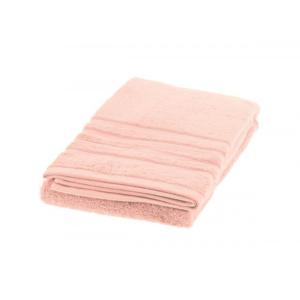 Serviette invité unie en 100% coton rose 30x50
