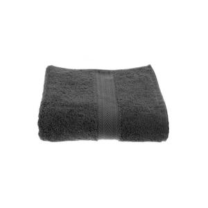 Serviette invité unie en coton anthracite 30x50