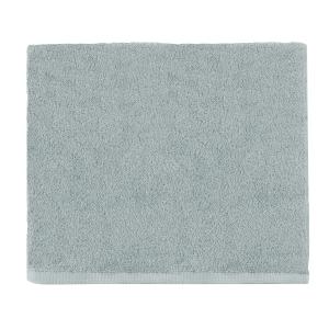 Serviette invité unie en coton gris Plume 30x50