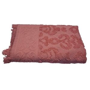 Serviette jacquard rose 30 x 50 cm