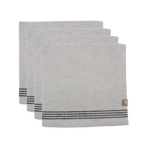 Serviettes de table (x4) coton  45x45 gris clair