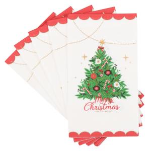 Serviettes en papier imprimé sapin de Noël multicolore (x12…