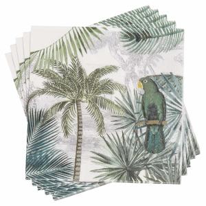 Serviettes en papier imprimé tropical 33x33 (x20)