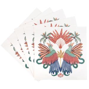 Serviettes en papier motif tropical multicolore (x20)
