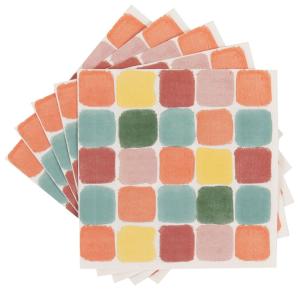 Serviettes en papier motifs graphiques multicolores (x20)