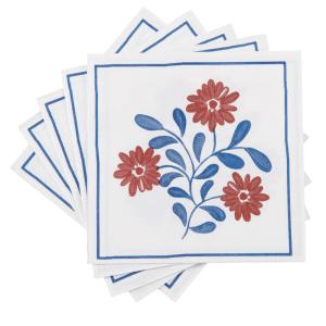 Serviettes motif floral multicolore (x20)