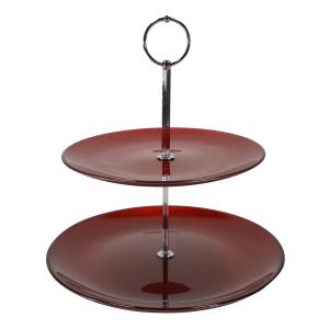 Serviteur 2 plats en verre pressé 14 cm