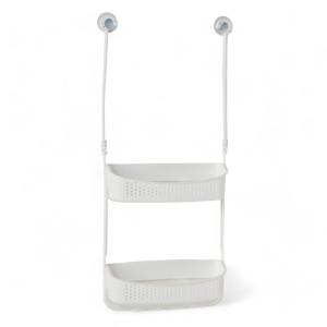 Serviteur de douche 2 niveaux  32x73cm Blanc