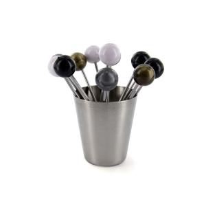 Set  de 12 piques à bigorneaux inox avec support circulaire