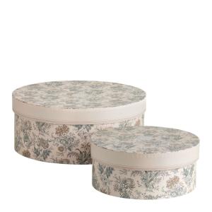 Set de 2 boîtes de rangement Voile de Lin