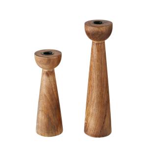 Set de 2 chandeliers en bois de mangue