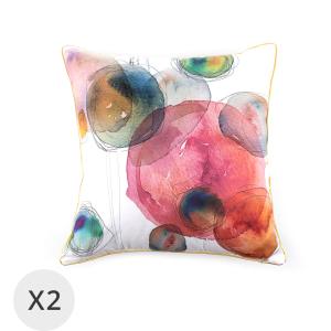 Set de 2 coussins cercles 45 x 45 cm