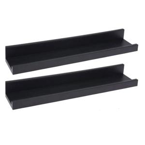 Set de 2 étagères murales étroites minimalistes bois noir 4…