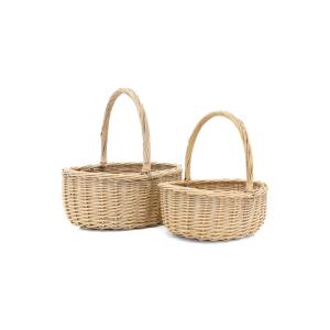 Set de 2 paniers ovales en osier teinté  aubry gaspard