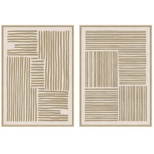 Set de 2 tableaux décoratifs en relief 50x3.5x70cm