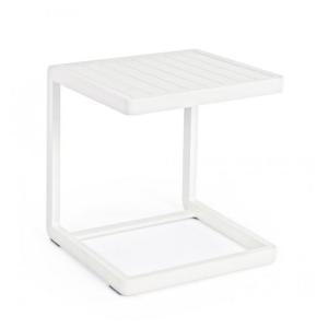 Set de 2 tables basses rectangulaires en aluminium blanc