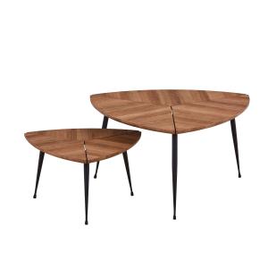 Set de 2 tables gigognes en fibre de bois D48cm et d70cm