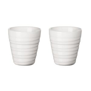 Set de 2 tasses en porcelaine blanche 0,08l