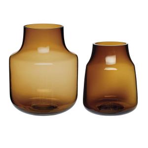 Set de 2 Vase en verre marron
