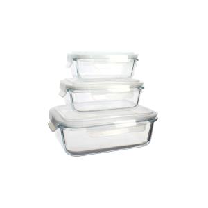 Set de 3 boîtes hermétiques en verre borosilicate